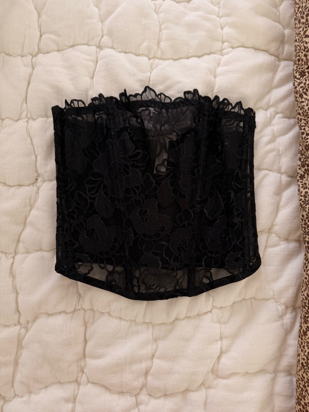 Fleur du Mal Black Lace Corset